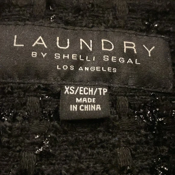 NWOT LAUNDRY BY SHELLI SEGAL WOMEN’S SINGLE-BREASTED SKIRTED TWEED COAT. - Picture 10 of 16